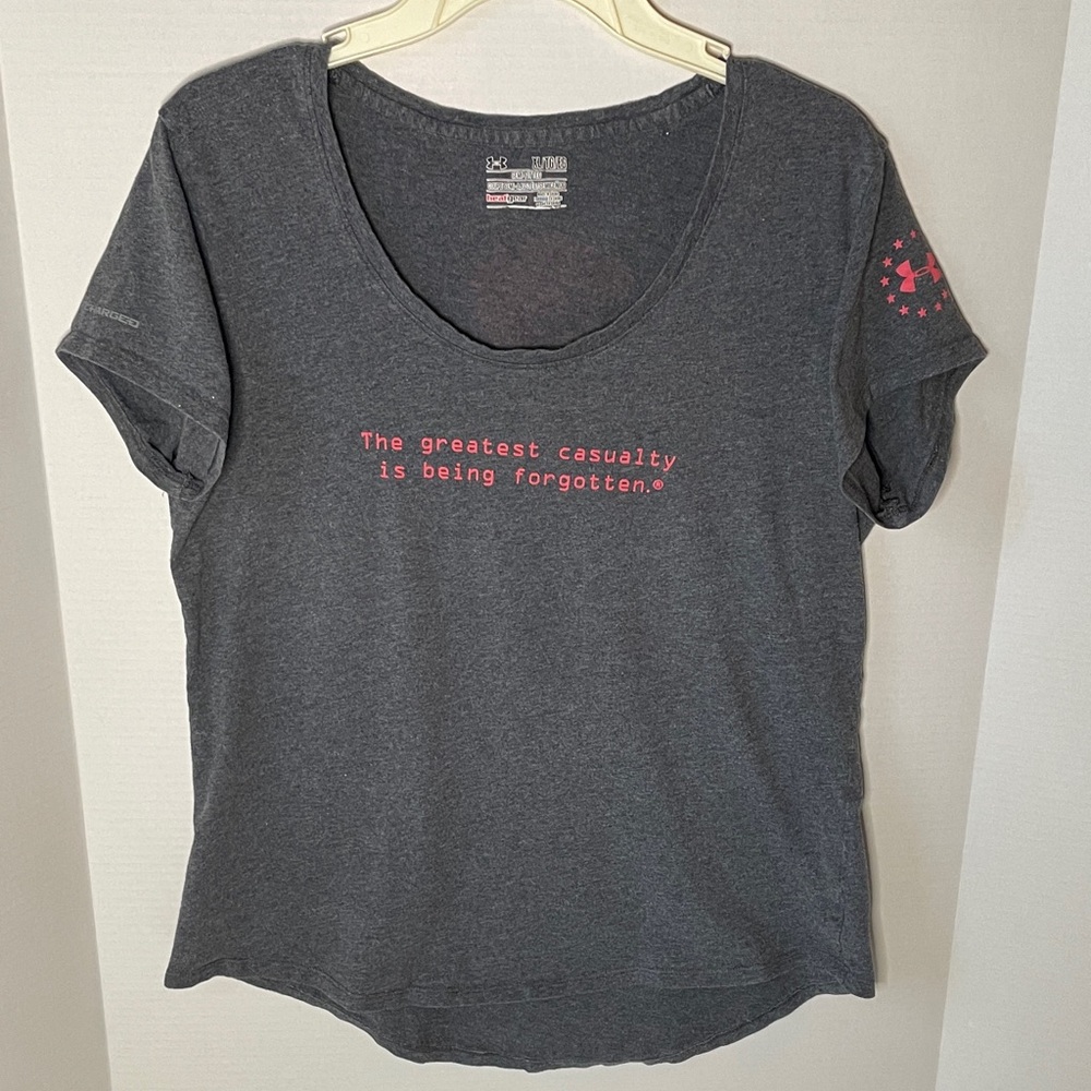 Under Armour Women's Size XL  Wounded Warrior Tee Shirt